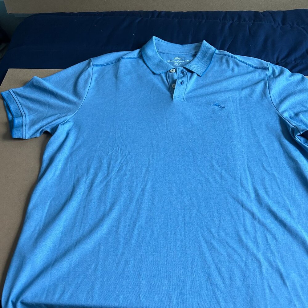 three tommy bahama polos one is long sleeves brand new never worn